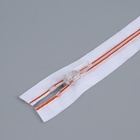 Молния «Спираль», №5, разъёмная, замок автомат, 80 см, белая, красная - Фото 2