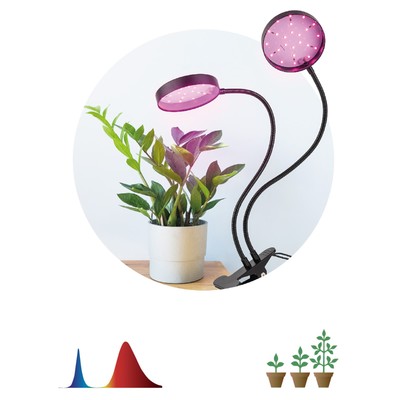 Светильник для растений на прищепке ЭРА FITO-20W-АLED-R красно-синего спектра 20 Вт черный   1047252