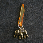 Брелок талисман "Слон", латунь, янтарь - фото 109810483