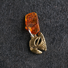Брелок талисман "Караблик желаний", латунь, янтарь - фото 109810489