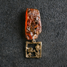 Брелок талисман "Парочка", латунь, янтарь - фото 321503813
