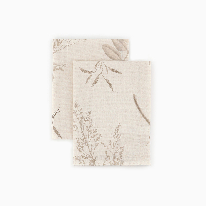 Набор салфеток «Этель» Flower herbarium, 30×40 см - 2 шт., 100% хлопок, репс 210 г/м²