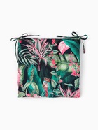 Подушка на стул «Этель» Tropical parrots, 46×46 см, чёрная - Фото 4