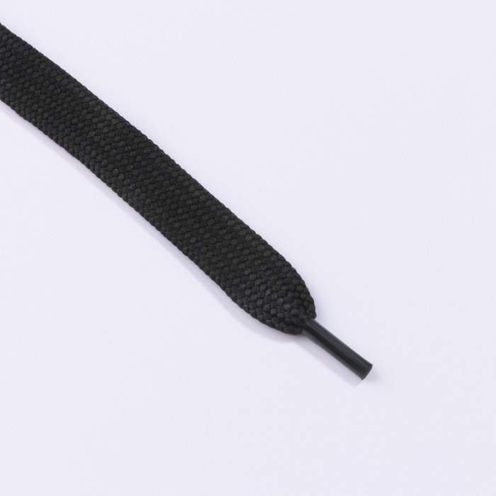 Шнурки с плоск сечением 12мм 150см (фас 25пар цена за пару) Черн 40П8