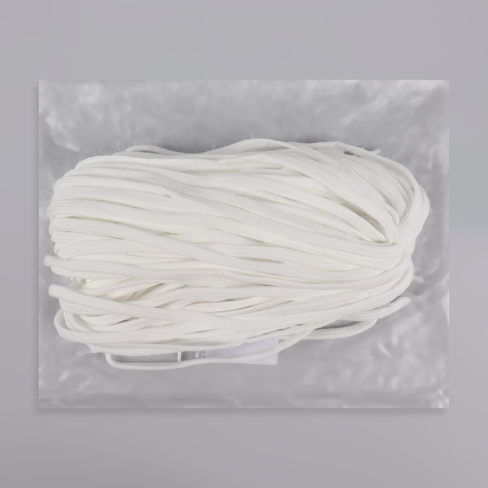 Шнурки с плоск сечением 12мм 150см (фас 25пар цена за пару) Белые 40ДП8