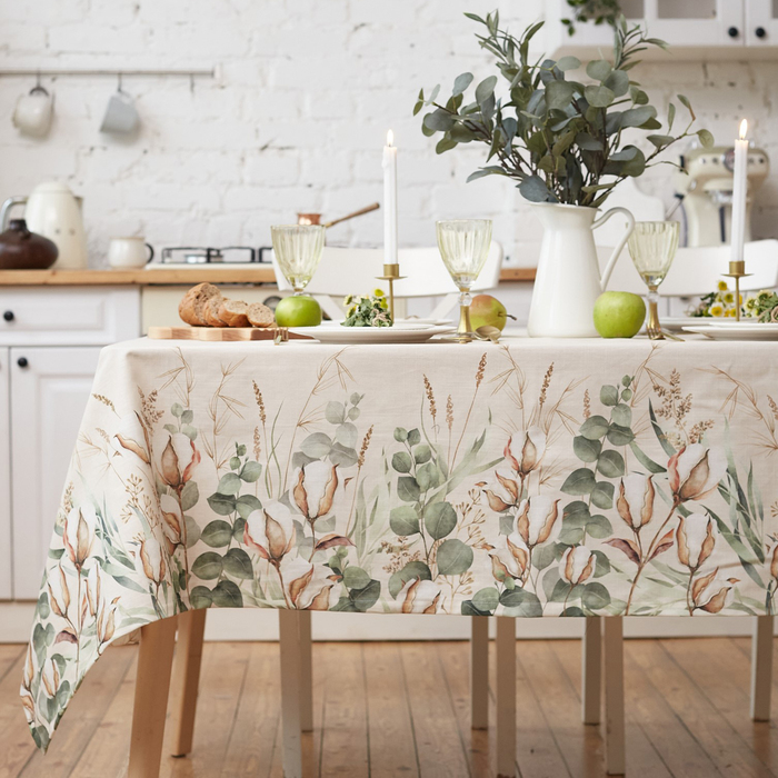 Скатерть «Этель» Cotton, 149×180 см, 100% хлопок, репс 210 г/м²