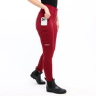 Бриджи для верховой езды Taya equestrianism цвет бордовый, размер 34, TL1 - Фото 4