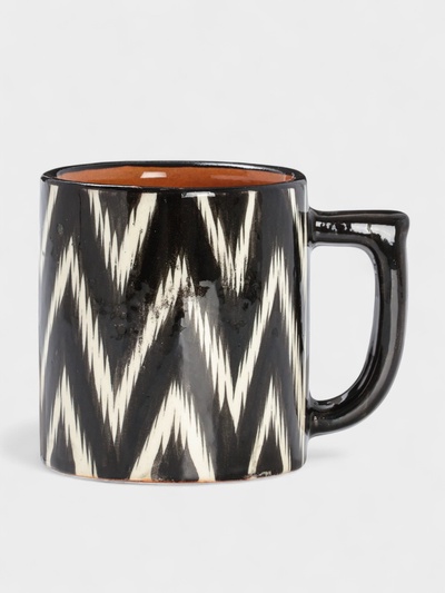 Кружка узбекская Риштанская Керамика «Атлас», 330 мл, чёрная