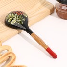 Ложка деревянная полубаская с росписью ягодка, 19×6 см, МИКС - Фото 2