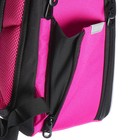 Ранец каркасный Grizzly, 36×29×18 см, брелок, плюшевый, фуксия - Фото 11