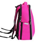 Ранец каркасный Grizzly, 36×29×18 см, брелок, плюшевый, фуксия - Фото 4