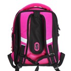 Ранец каркасный Grizzly, 36×29×18 см, брелок, плюшевый, фуксия - Фото 5