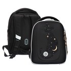 Ранец каркасный Grizzly, 36×29×18 см, брелок, плюшевый, чёрный - Фото 1