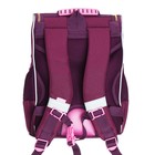 Ранец школьный Стандарт, 33 х 25 х 13 см, Grizzly, + мешок для обуви, плюшевый, бордовый - Фото 5