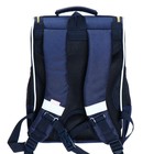 Ранец школьный Стандарт, 33 х 25 х 13 см, Grizzly, + мешок для обуви, плюшевый, синий - Фото 5