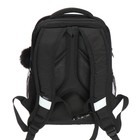 Ранец каркасный, 37 х 26 х 16 см, Grizzly, + брелок, чёрный - фото 24060695