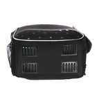 Ранец каркасный, 37 х 26 х 16 см, Grizzly, + брелок, чёрный - фото 24060697