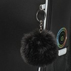 Ранец каркасный, 37 х 26 х 16 см, Grizzly, + брелок, чёрный - фото 24060700