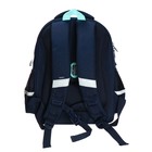 Ранец каркасный, 36 х 28 х 20 см, Grizzly, светодиодная подсветка с брелком, тёмно-синий - фото 24060705