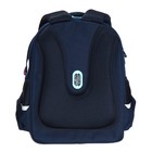 Ранец каркасный, 36 х 28 х 20 см, Grizzly, светодиодная подсветка с брелком, тёмно-синий - фото 24060706