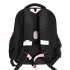 Ранец каркасный, 36 х 28 х 20 см, Grizzly, + брелок, чёрный - фото 24048076