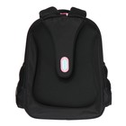 Ранец каркасный, 36 х 28 х 20 см, Grizzly, + брелок, чёрный - фото 24048077