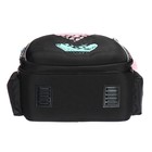 Ранец каркасный, 36 х 28 х 20 см, Grizzly, + брелок, чёрный - фото 24048078