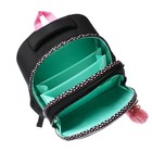 Ранец каркасный, 36 х 28 х 20 см, Grizzly, + брелок, чёрный - фото 24048079