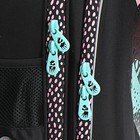 Ранец каркасный, 36 х 28 х 20 см, Grizzly, + брелок, чёрный - фото 24048080