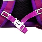 Ранец каркасный, 36 х 28 х 20 см, Grizzly, из плюша, + брелок, фиолетовый - фото 25465156