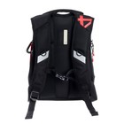 Рюкзак школьный, 40 х 25 х 22 см, Grizzly, эргономичная спинка, отделение для ноутбука, чёрный/красный - Фото 5