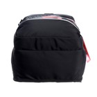 Рюкзак школьный, 40 х 25 х 22 см, Grizzly, эргономичная спинка, отделение для ноутбука, чёрный/красный - Фото 7