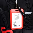 Рюкзак школьный, 40 х 25 х 22 см, Grizzly, эргономичная спинка, отделение для ноутбука, чёрный/красный - Фото 10