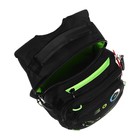 Рюкзак школьный, 40 х 25 х 22 см, Grizzly, эргономичная спинка, отделение для ноутбука, чёрный/зелёный - Фото 14