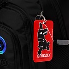 Рюкзак школьный, 40 х 25 х 22 см, Grizzly, эргономичная спинка, отделение для ноутбука, чёрный/зелёный - Фото 7