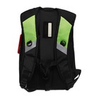 Рюкзак школьный, 40 х 25 х 22 см, Grizzly, эргономичная спинка, отделение для ноутбука, чёрный/зелёный - Фото 8