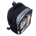 Рюкзак школьный, 38 х 29 х 16 см, Grizzly, эргономичная спинка, чёрный - Фото 8
