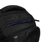 Рюкзак молодёжный 45 х 32 х 23 см, Grizzly, эргономичная спинка, чёрный/синий - Фото 12