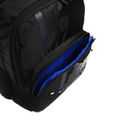 Рюкзак молодёжный 45 х 32 х 23 см, Grizzly, эргономичная спинка, чёрный/синий - Фото 10