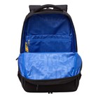 Рюкзак молодёжный 45 х 32 х 23 см, Grizzly, эргономичная спинка, чёрный/синий - Фото 3