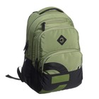 Рюкзак молодёжный 45 х 32 х 23 см, Grizzly, эргономичная спинка, чёрный/зелёный - Фото 2