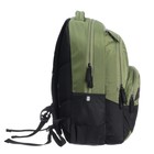 Рюкзак молодёжный 45 х 32 х 23 см, Grizzly, эргономичная спинка, чёрный/зелёный - Фото 4