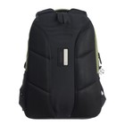 Рюкзак молодёжный 45 х 32 х 23 см, Grizzly, эргономичная спинка, чёрный/зелёный - Фото 6