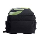 Рюкзак молодёжный 45 х 32 х 23 см, Grizzly, эргономичная спинка, чёрный/зелёный - Фото 7
