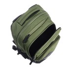 Рюкзак молодёжный 45 х 32 х 23 см, Grizzly, эргономичная спинка, чёрный/зелёный - Фото 9