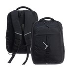Рюкзак молодёжный 42 х 31 х 22 см, Grizzly, эргономичная спинка, отделение для ноутбука, чёрный - фото 9063806