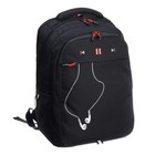 Рюкзак молодёжный 42 х 31 х 22 см, Grizzly, эргономичная спинка, отделение для ноутбука, чёрный - фото 24030269