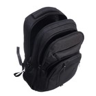 Рюкзак молодёжный 47 х 32 х 17 см, Grizzly, эргономичная спинка, отделение для ноутбука, чёрный - фото 9770960