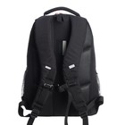 Рюкзак молодёжный 47 х 32 х 17 см, Grizzly, эргономичная спинка, отделение для ноутбука, чёрный - фото 9819777