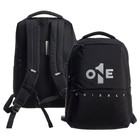 Рюкзак молодёжный 43×29×15 см, Grizzly, эргономичная спинка, отделение для ноутбука, чёрный - Фото 1